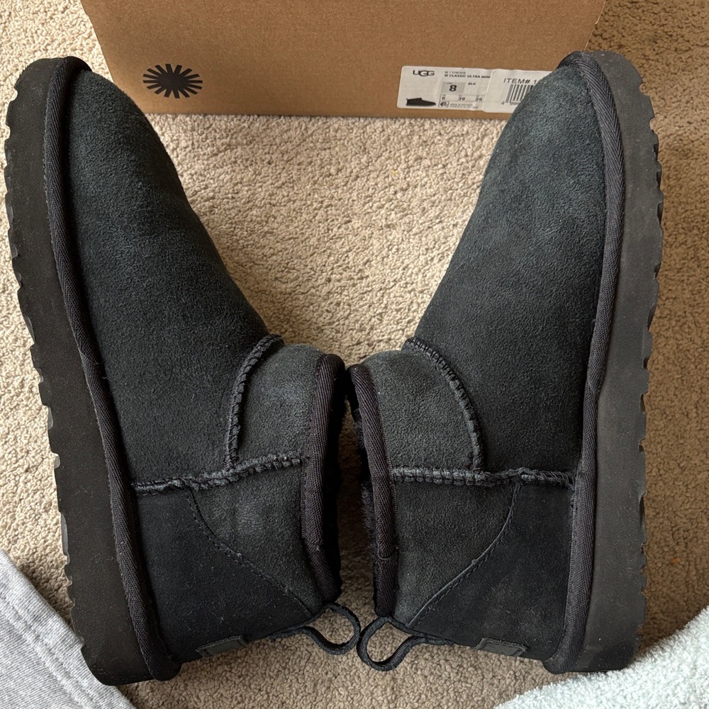 UGG Classic Ultra Mini Boots in Black - Picture 5 of 5